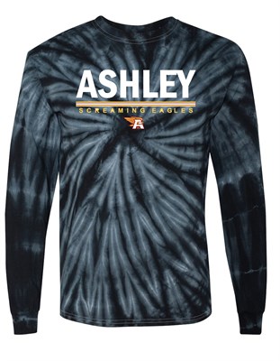 Ashley High School Black Tie Dye Long Sleeve T-Shirt - Orders due Friday, September 15, 2023
